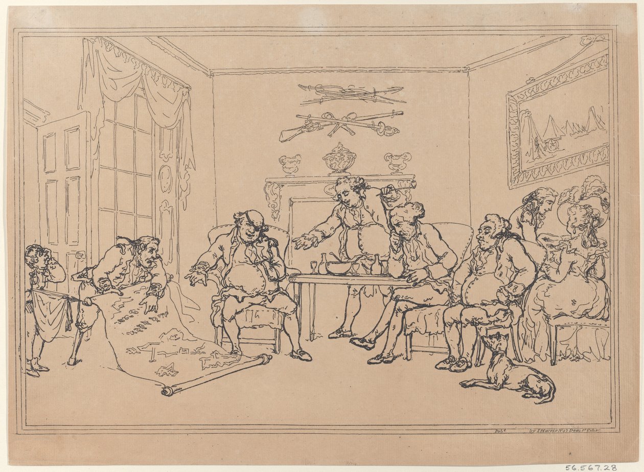 Leger, 5 november 1787 door Thomas Rowlandson