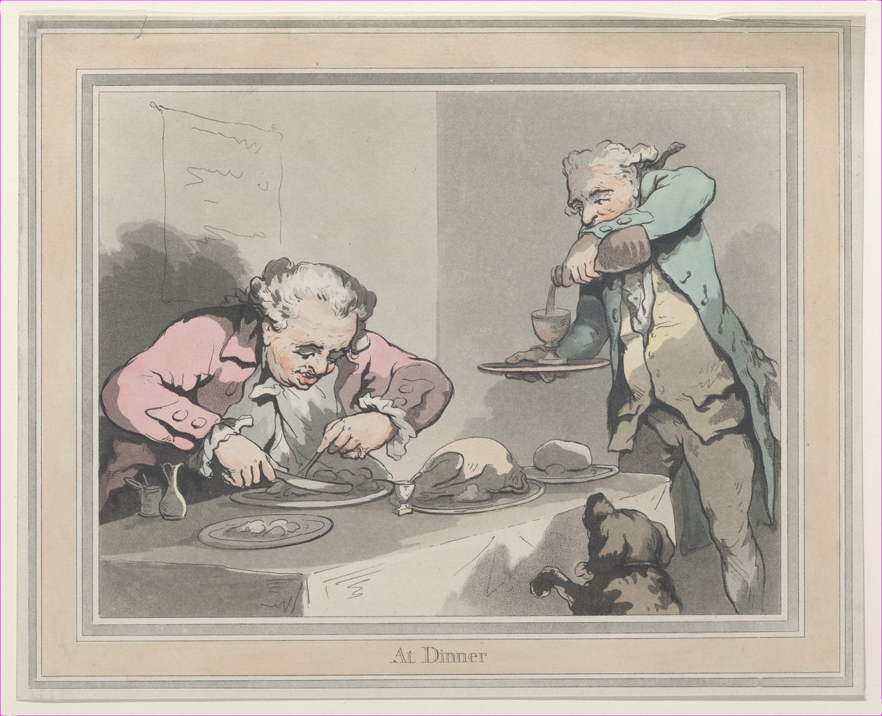 Aan het diner, 1790 door Thomas Rowlandson