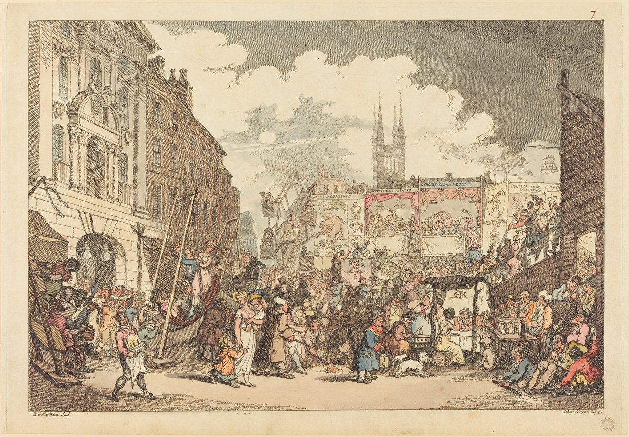 Bartholomew Fair door Thomas Rowlandson