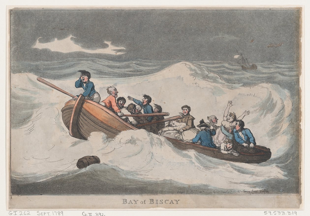 Baai van Biskaje (september 1789) door Thomas Rowlandson