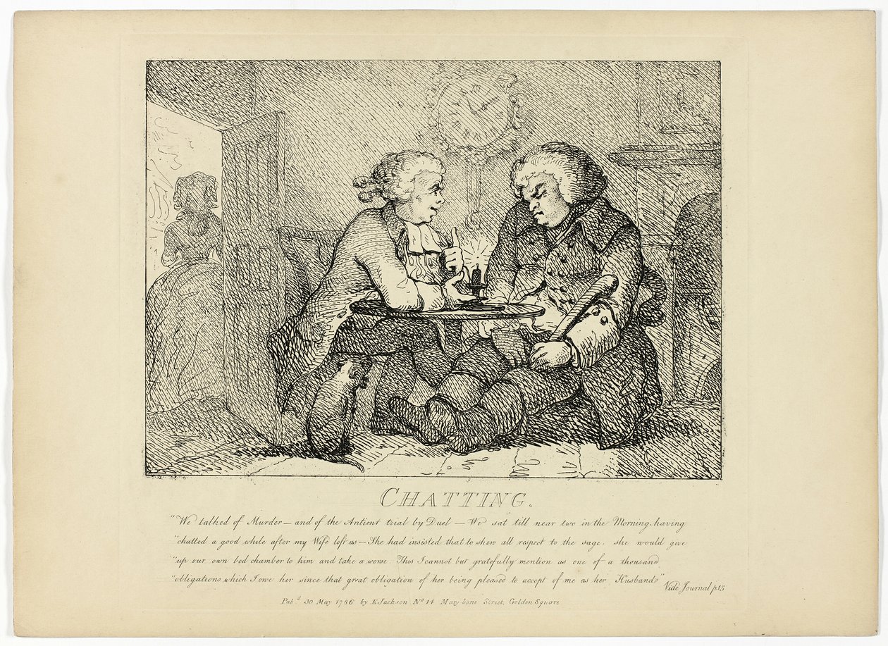 Kletsen, uit Boswells Tour of the Hebrides door Thomas Rowlandson