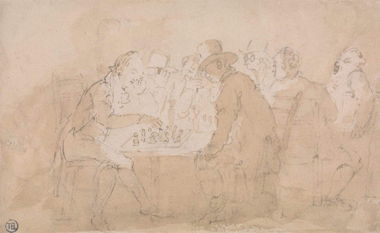 Schaakspelers door Thomas Rowlandson