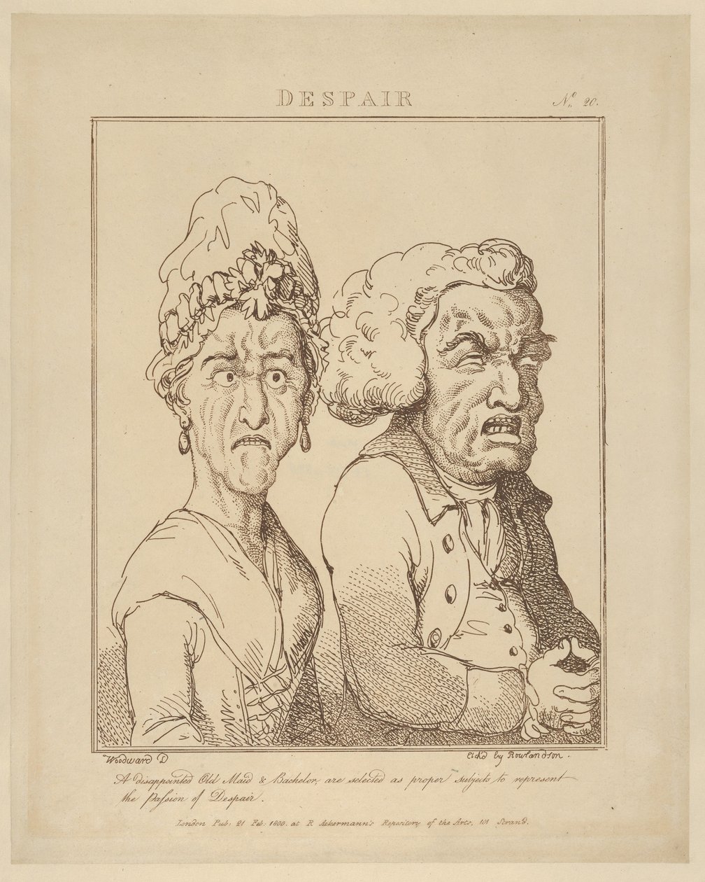 Wanhoop, 21 februari 1800 door Thomas Rowlandson