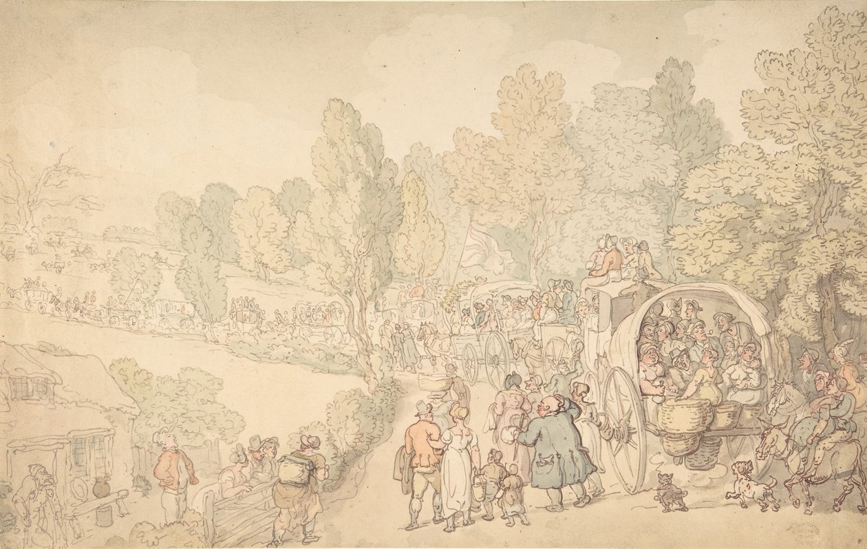 Fairlop Fair, Essex, ca. 1816 door Thomas Rowlandson