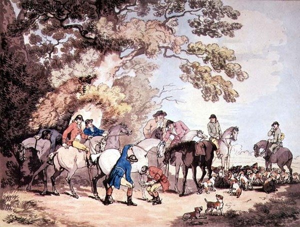 Uitgaan in de Ochtend door Thomas Rowlandson