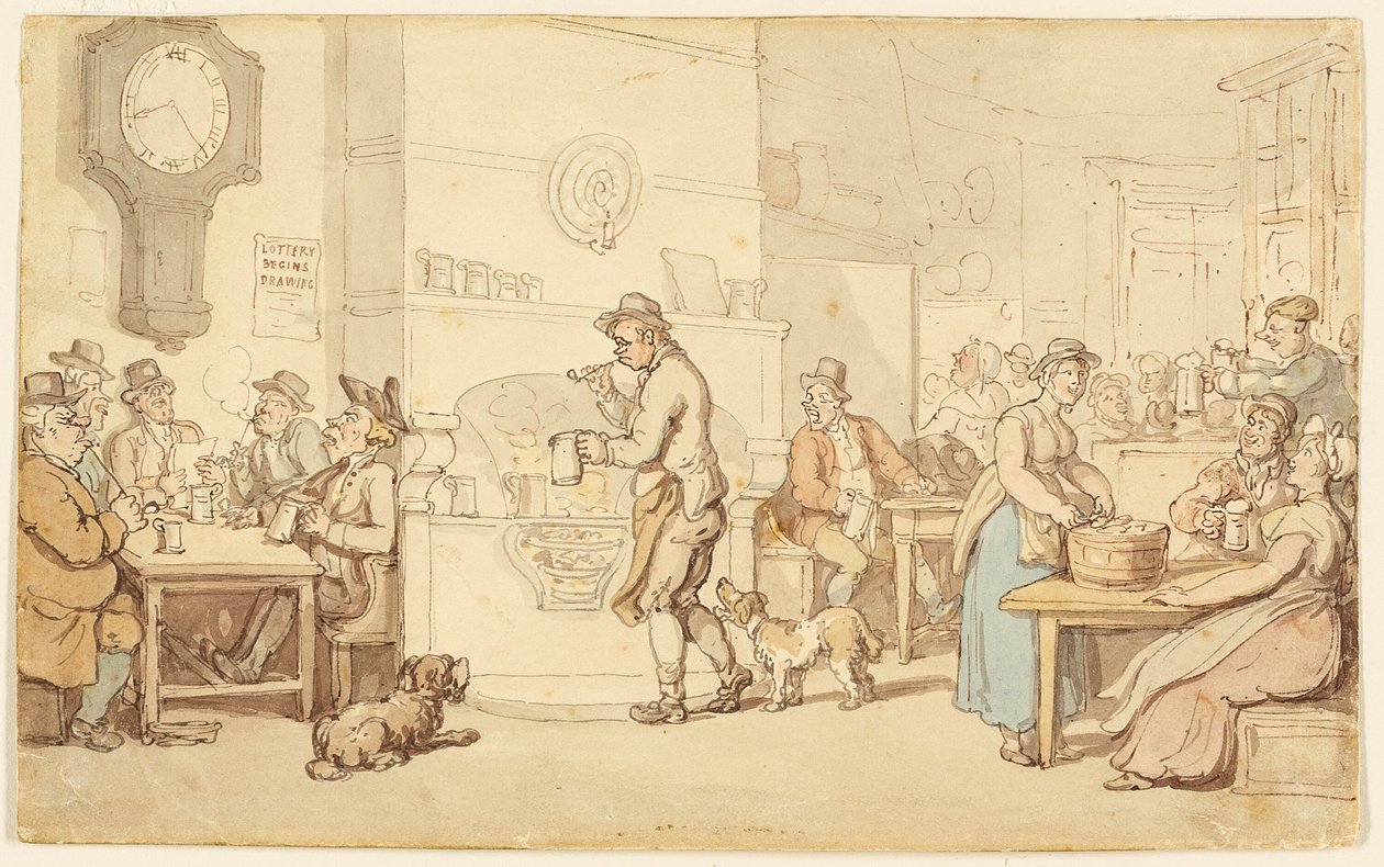 Interieur van een Herberg door Thomas Rowlandson