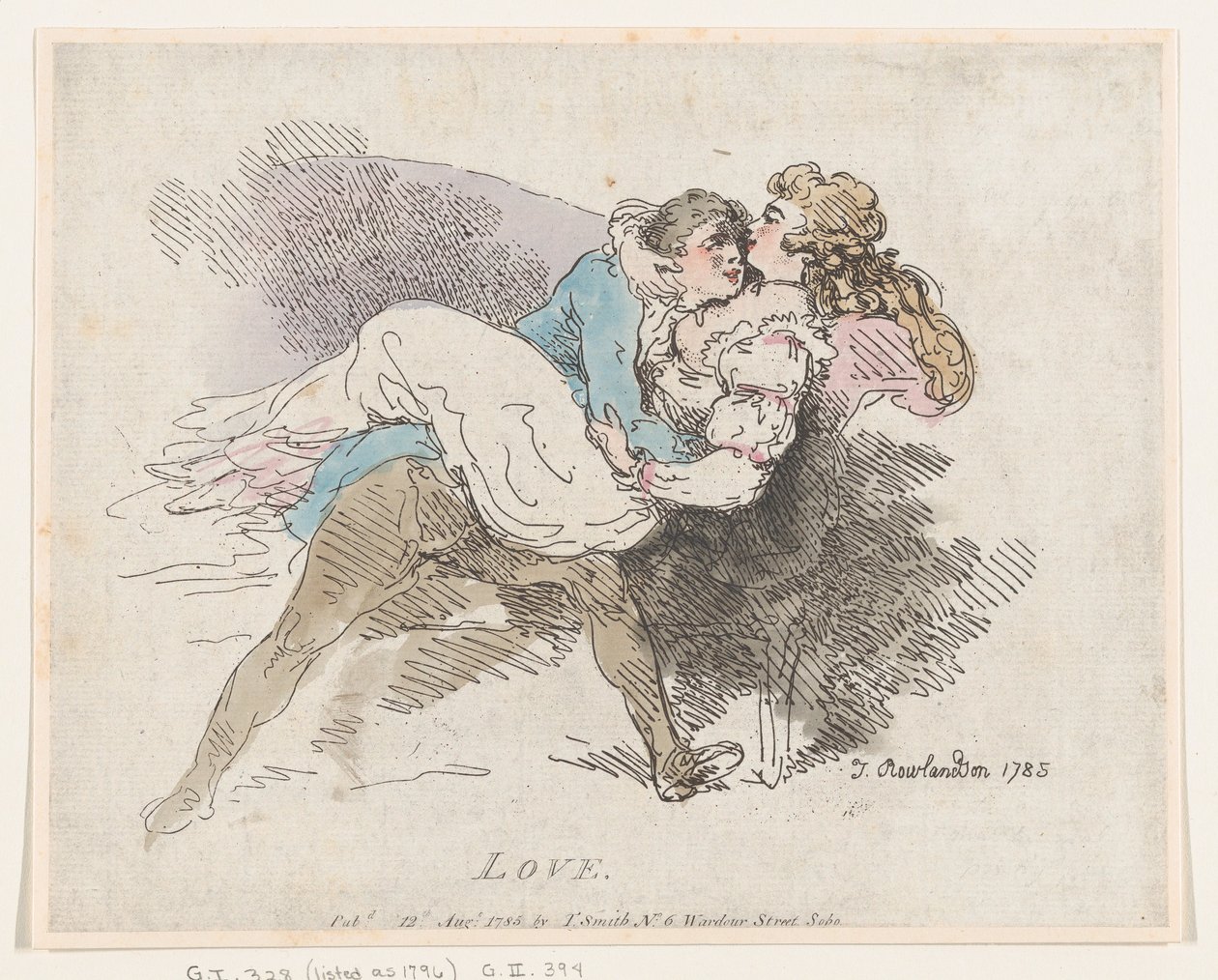 Liefde, 12 augustus 1785 door Thomas Rowlandson