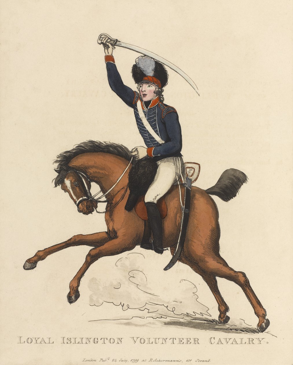 Loyale Islington Vrijwillige Cavalerie, c.1799 door Thomas Rowlandson