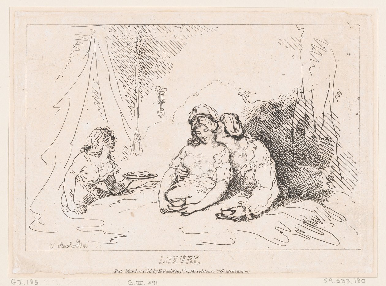 Luxe, 7 maart 1786 door Thomas Rowlandson
