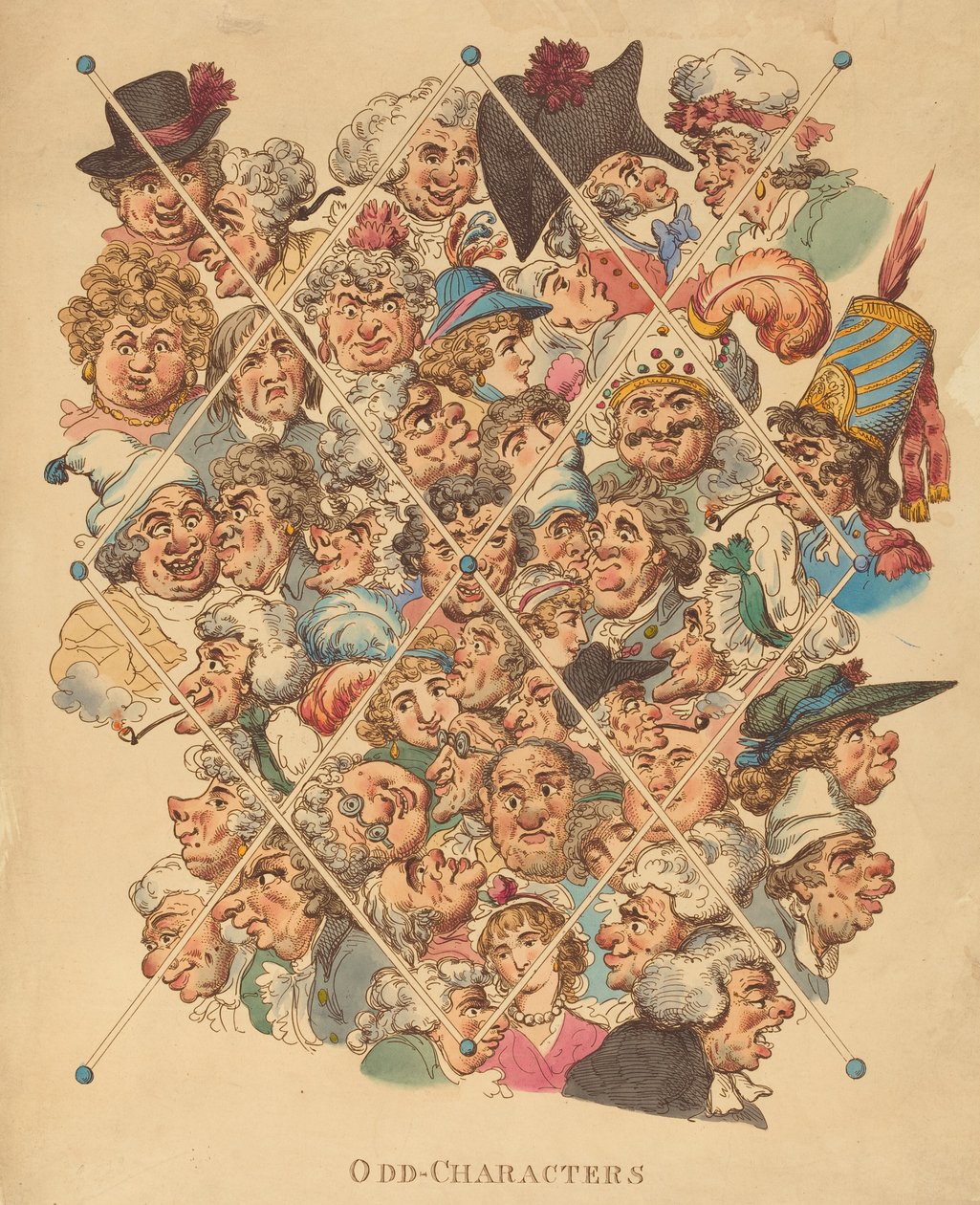Vreemde Karakters, gepubliceerd 1801 door Thomas Rowlandson