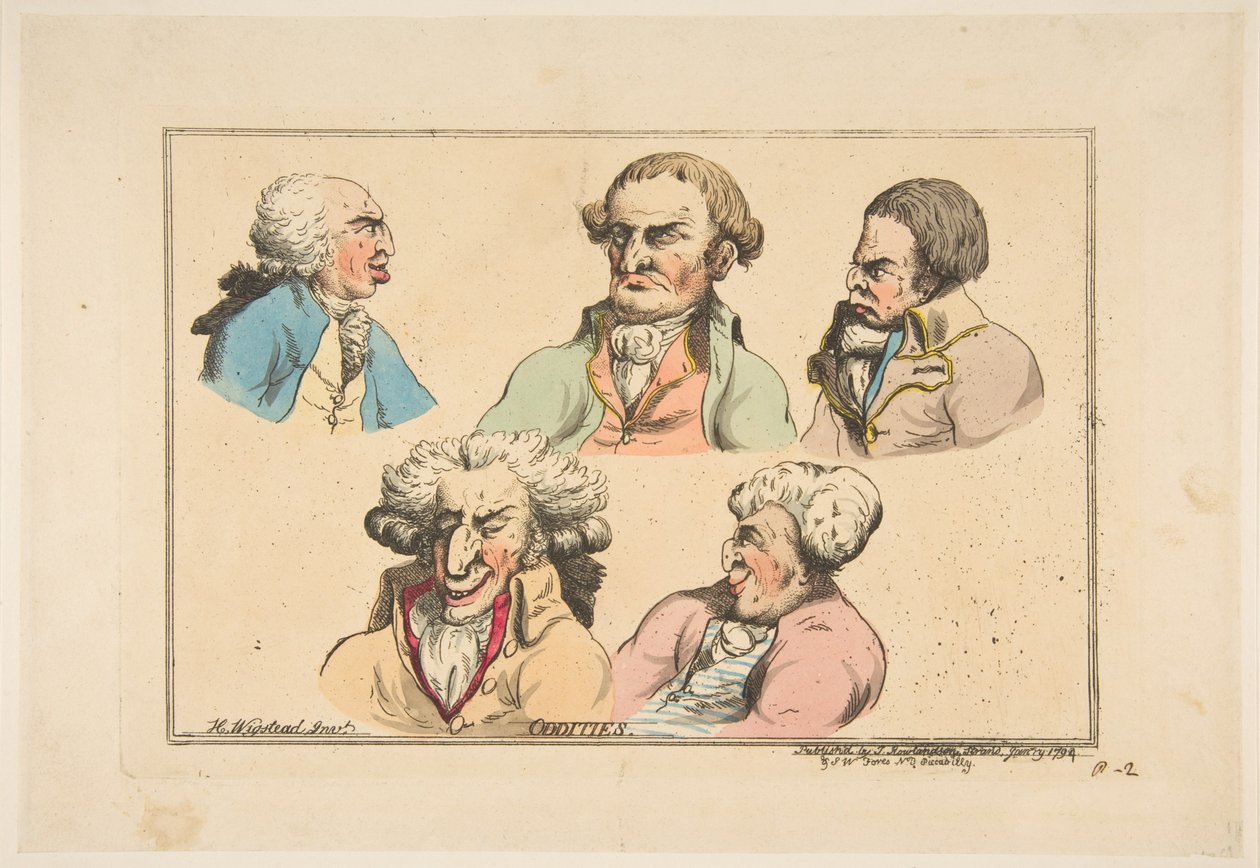 Eigenaardigheden, januari 1794 door Thomas Rowlandson