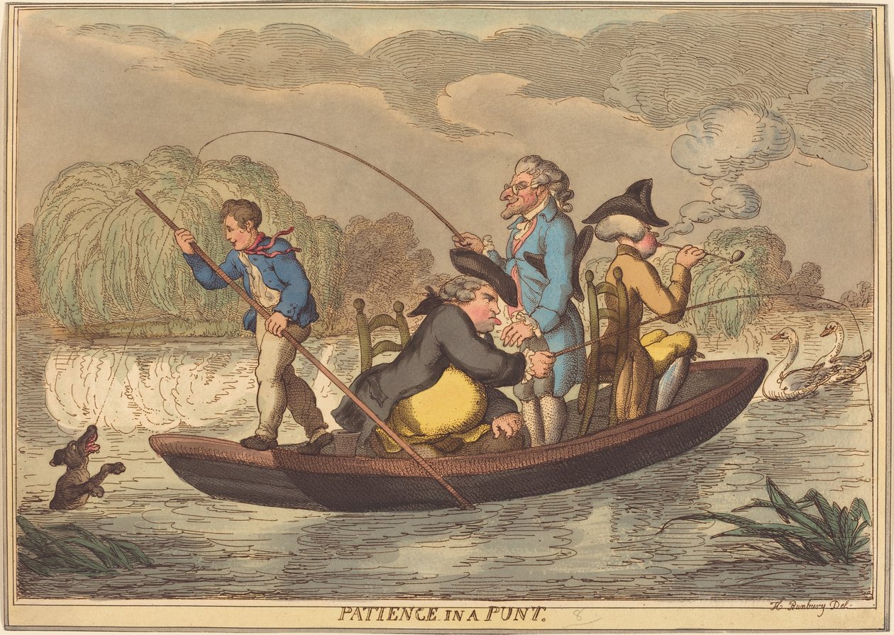 Geduld in een Punt door Thomas Rowlandson