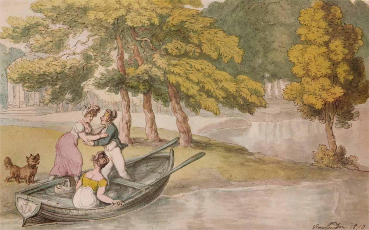 Paus Villa, Twickenham: Het uitje door Thomas Rowlandson