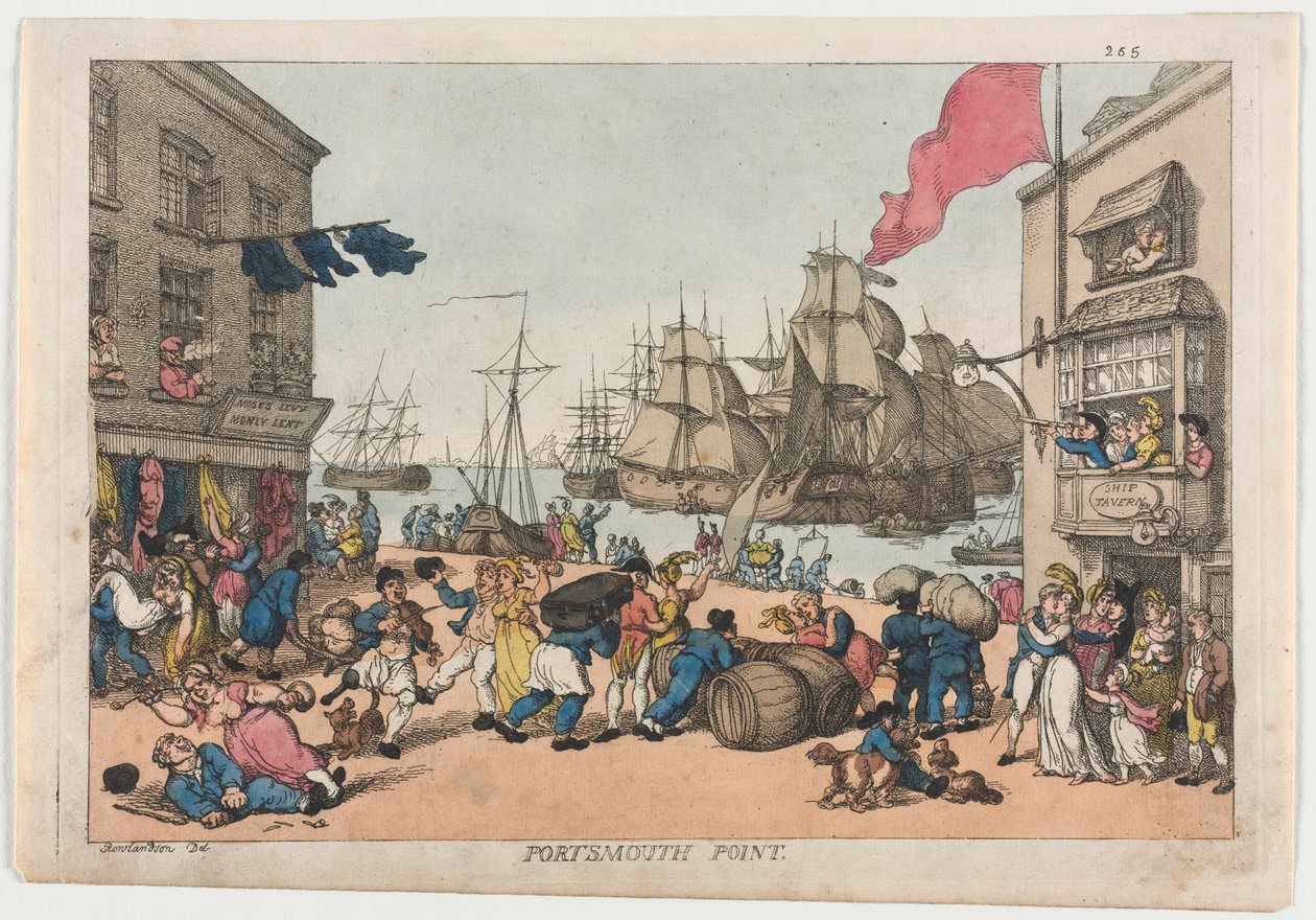 Portsmouth Punt door Thomas Rowlandson