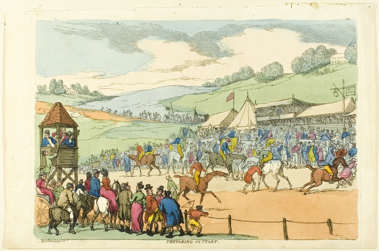 Voorbereiden om te vertrekken door Thomas Rowlandson