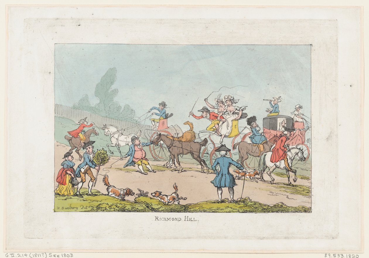 Richmond Hill, 1811 door Thomas Rowlandson