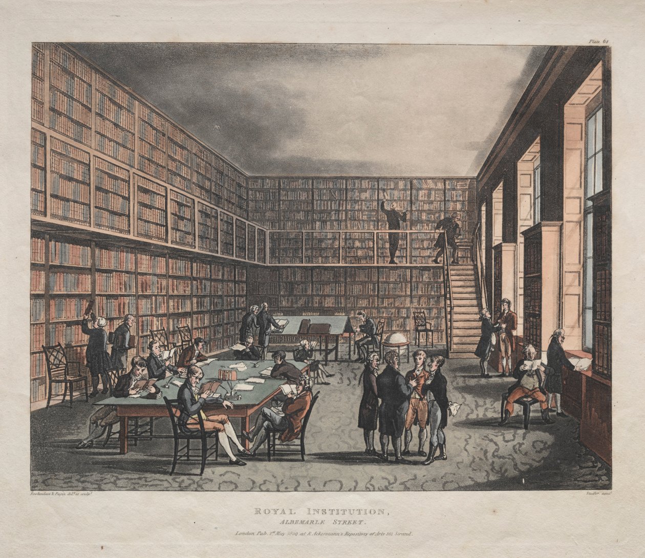 Royal Institution, Albemarle Street door Thomas Rowlandson