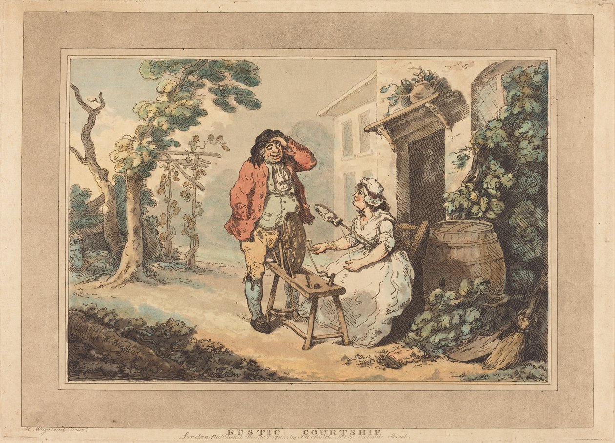 Rustieke hofmakerij door Thomas Rowlandson