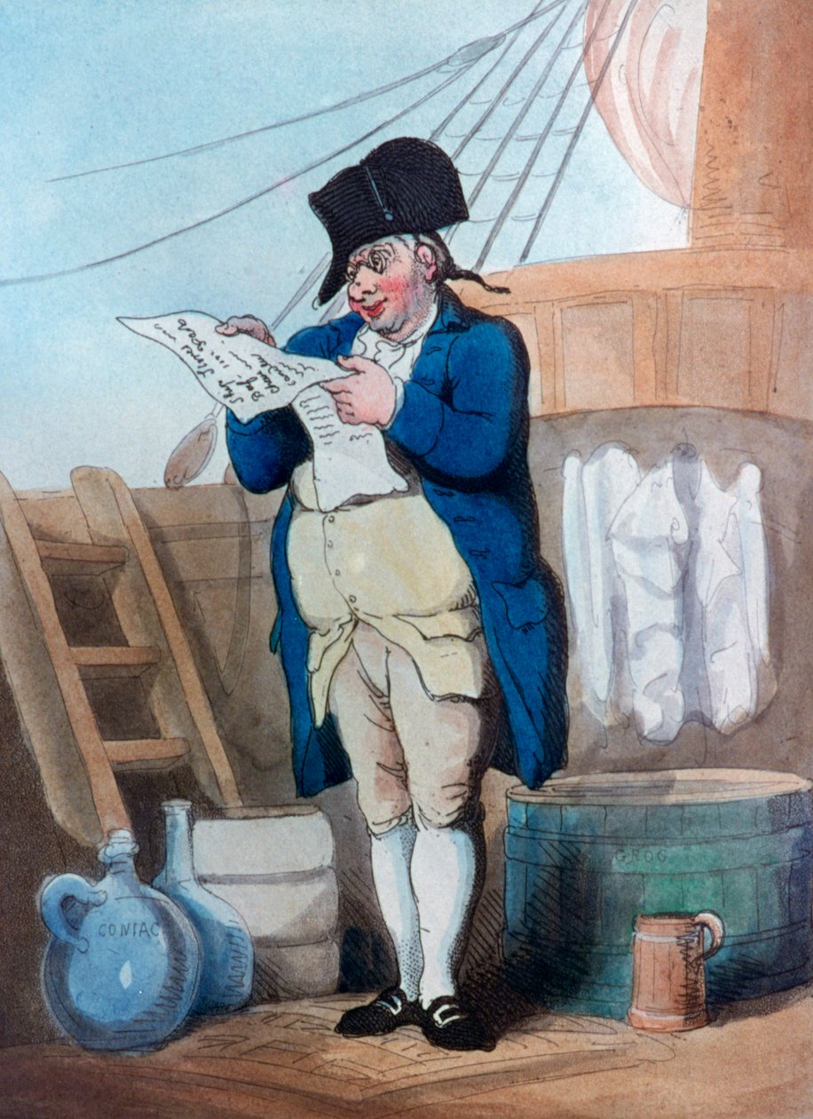 Scheepswinkelbediende, 1799 door Thomas Rowlandson