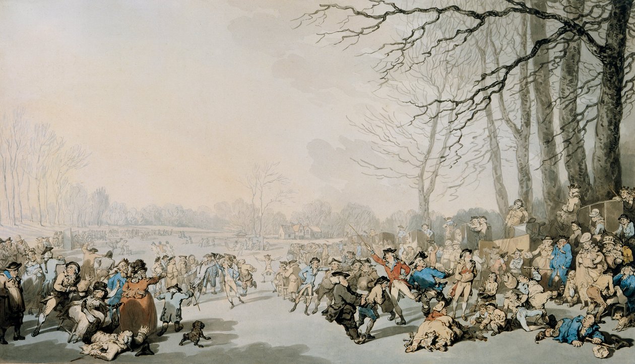 Schaatsers op de Serpentine door Thomas Rowlandson
