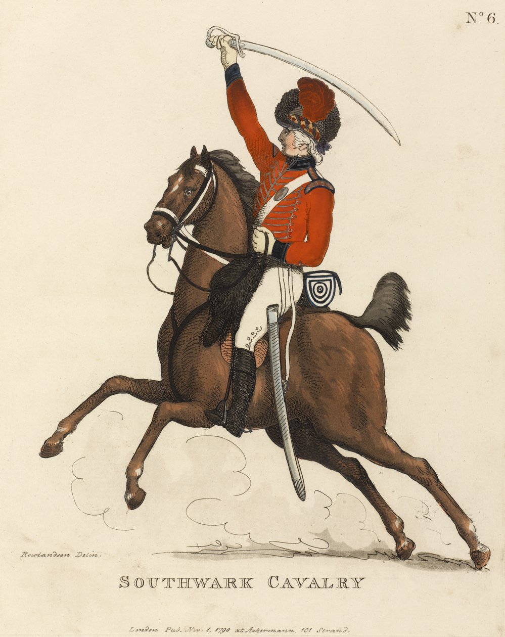 Southwark Cavalerie door Thomas Rowlandson