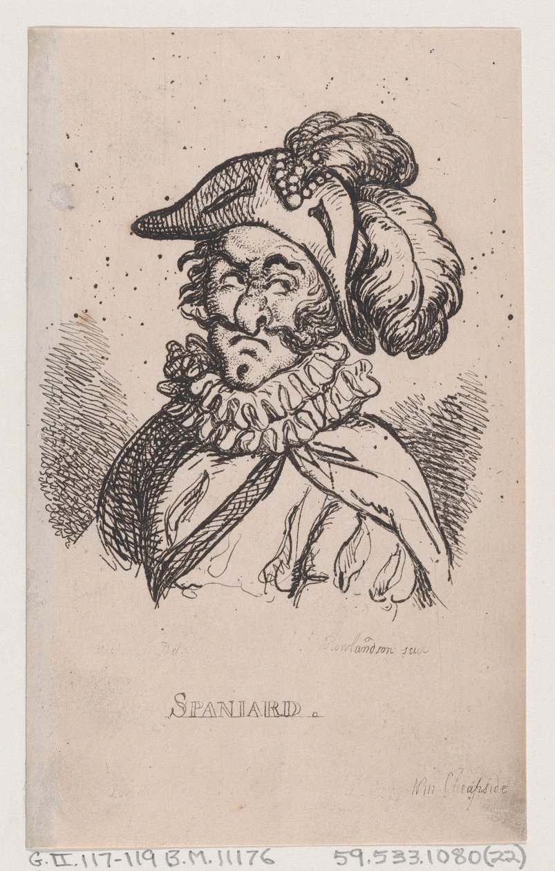 Spanjaard, april 1808 door Thomas Rowlandson