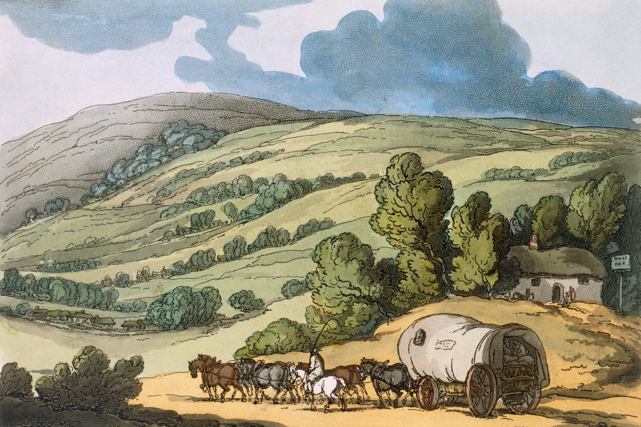 Taunton Vale, Somersetshire, uitgegeven 1822 door Thomas Rowlandson