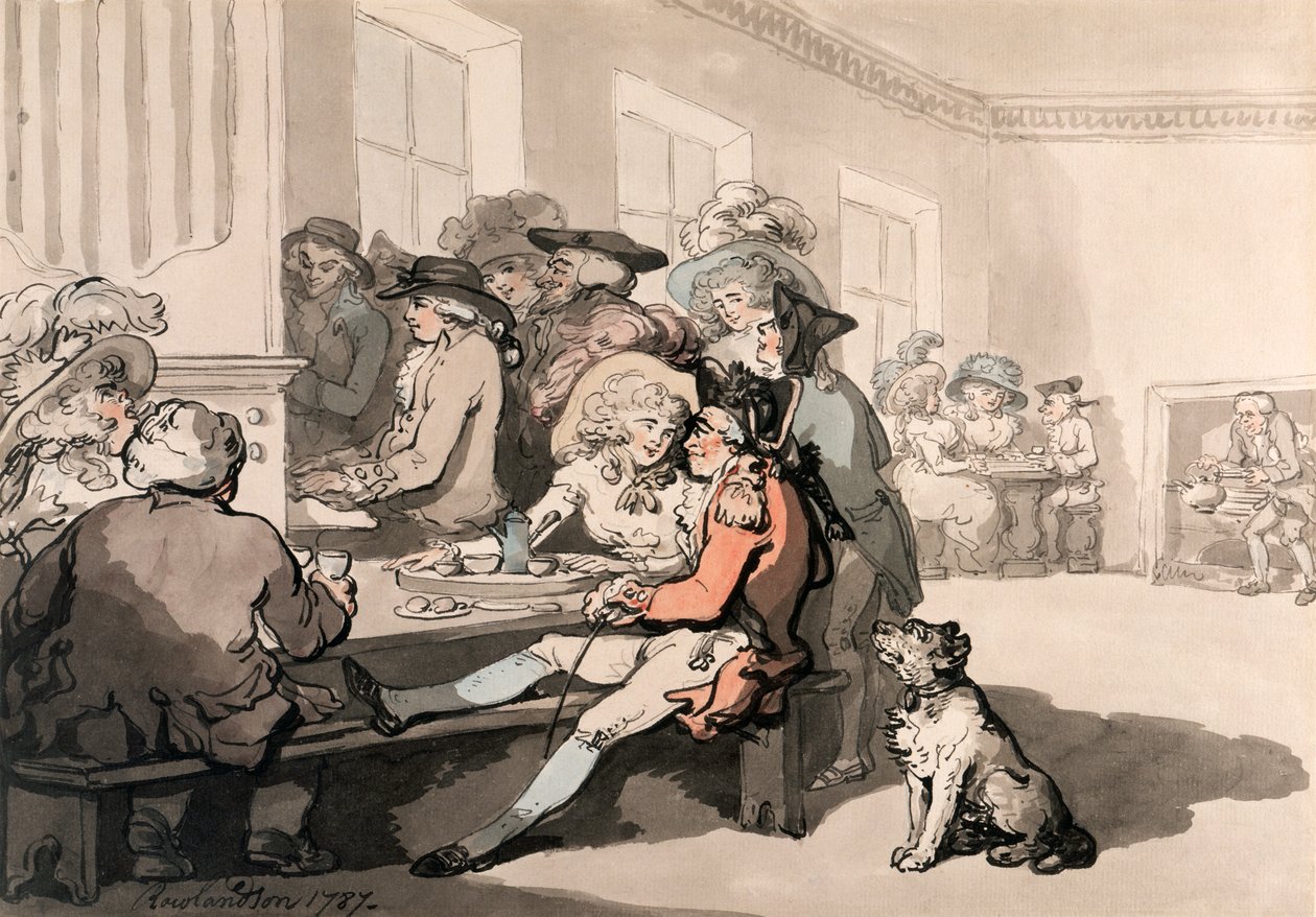 Het Chocoladehuis, 1787 door Thomas Rowlandson