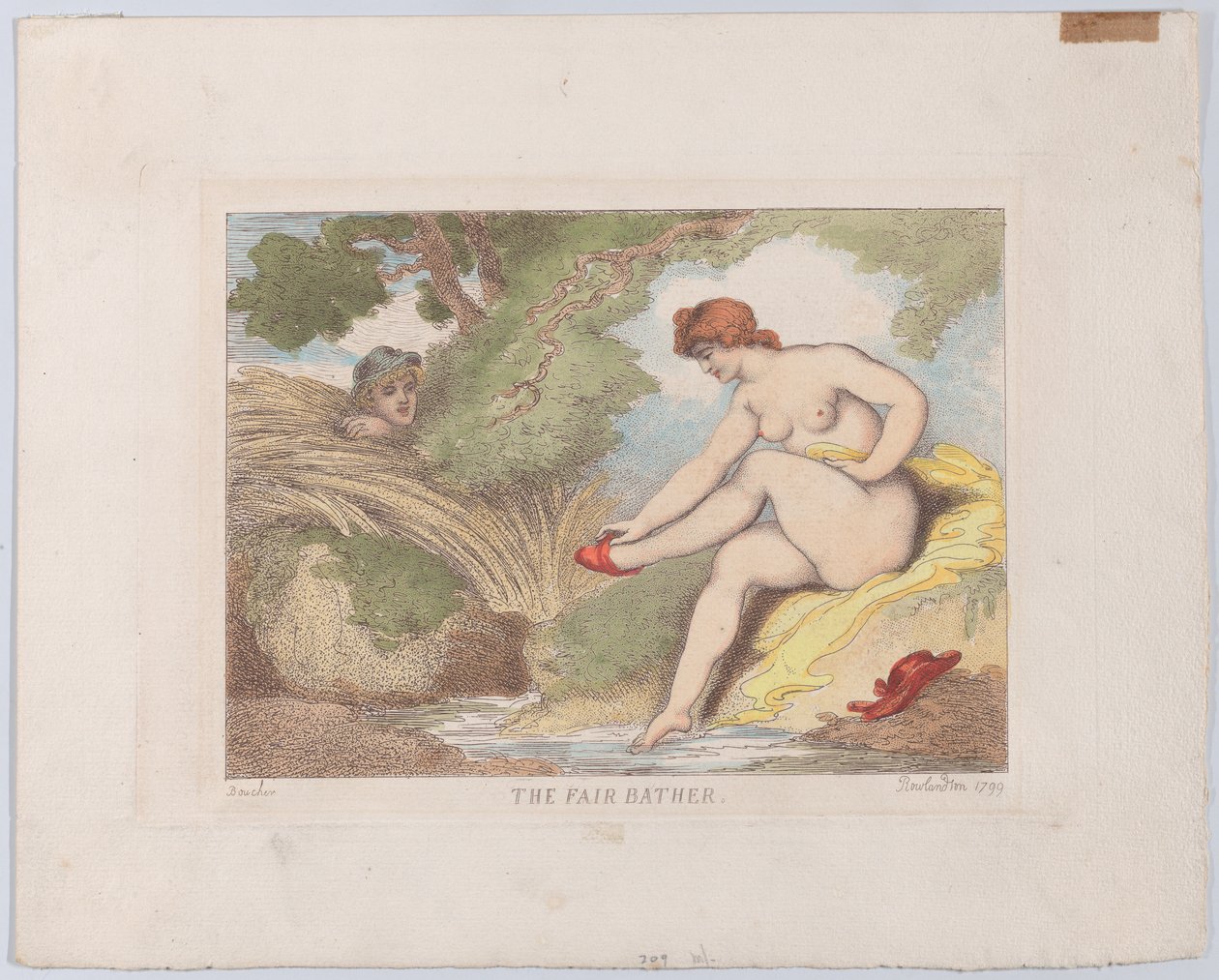 De mooie badster door Thomas Rowlandson