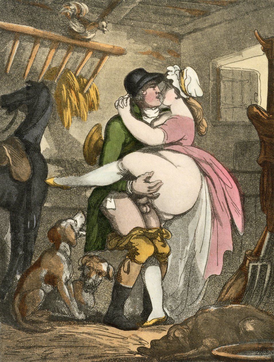 De Boer en de Melkmeid, 1808-17 door Thomas Rowlandson