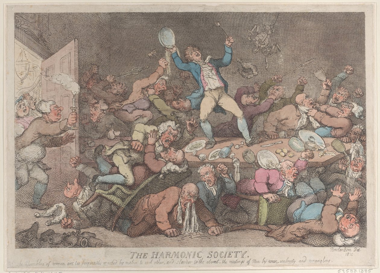 De Harmonie Vereniging, 1810 door Thomas Rowlandson