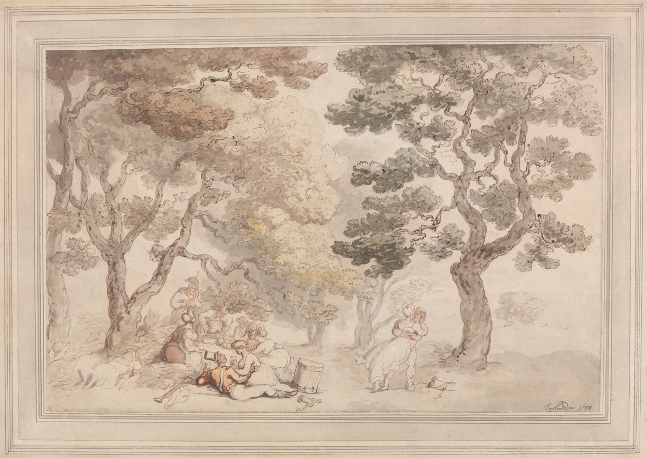 De Picknick door Thomas Rowlandson