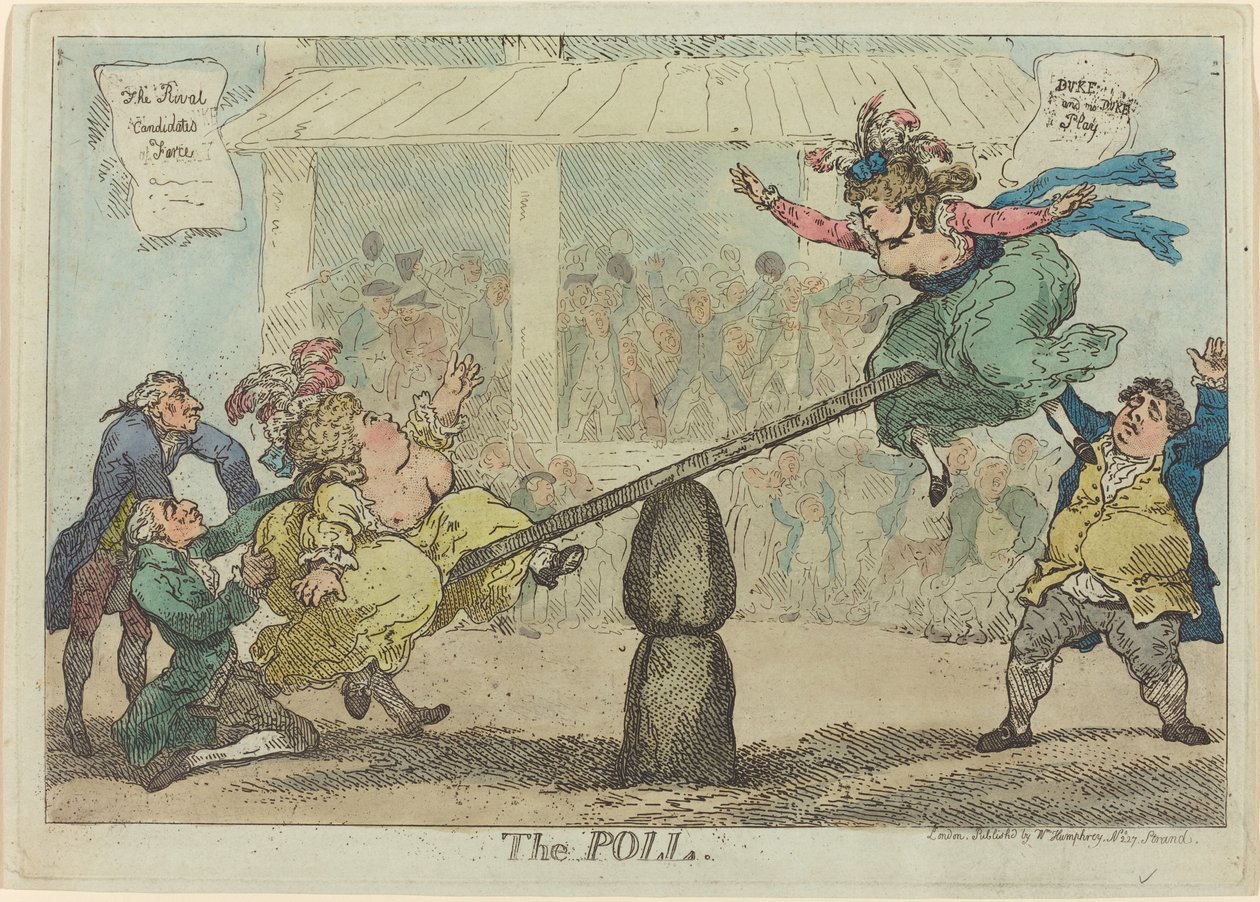 De peiling door Thomas Rowlandson