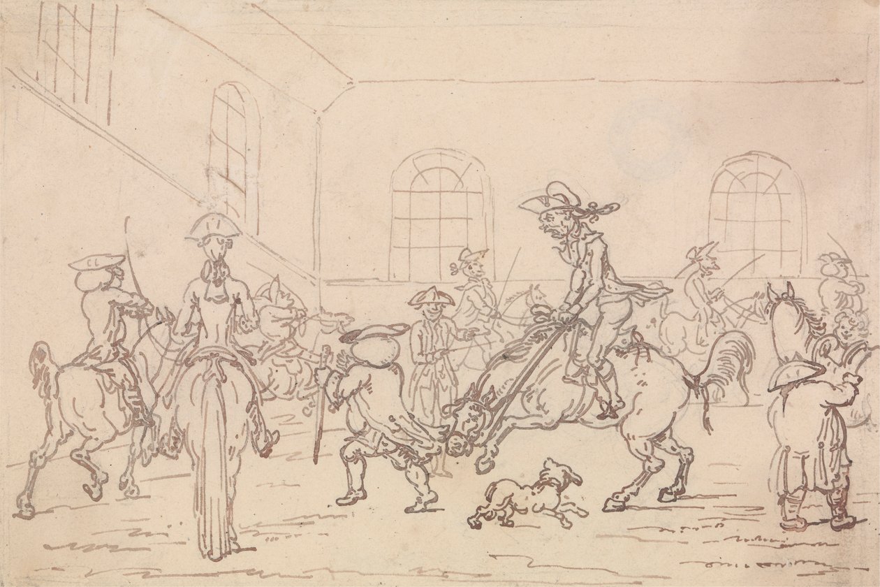 De rijschool door Thomas Rowlandson