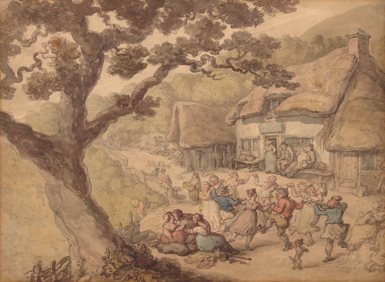 De dorpsdans door Thomas Rowlandson