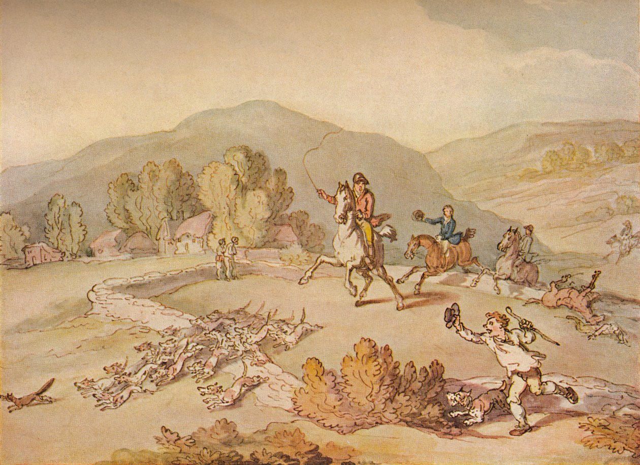 De Dorpsjacht, ca. 1800, 1922 door Thomas Rowlandson