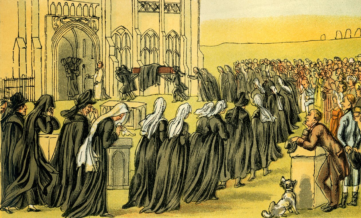 De begrafenis van Syntax door Thomas Rowlandson