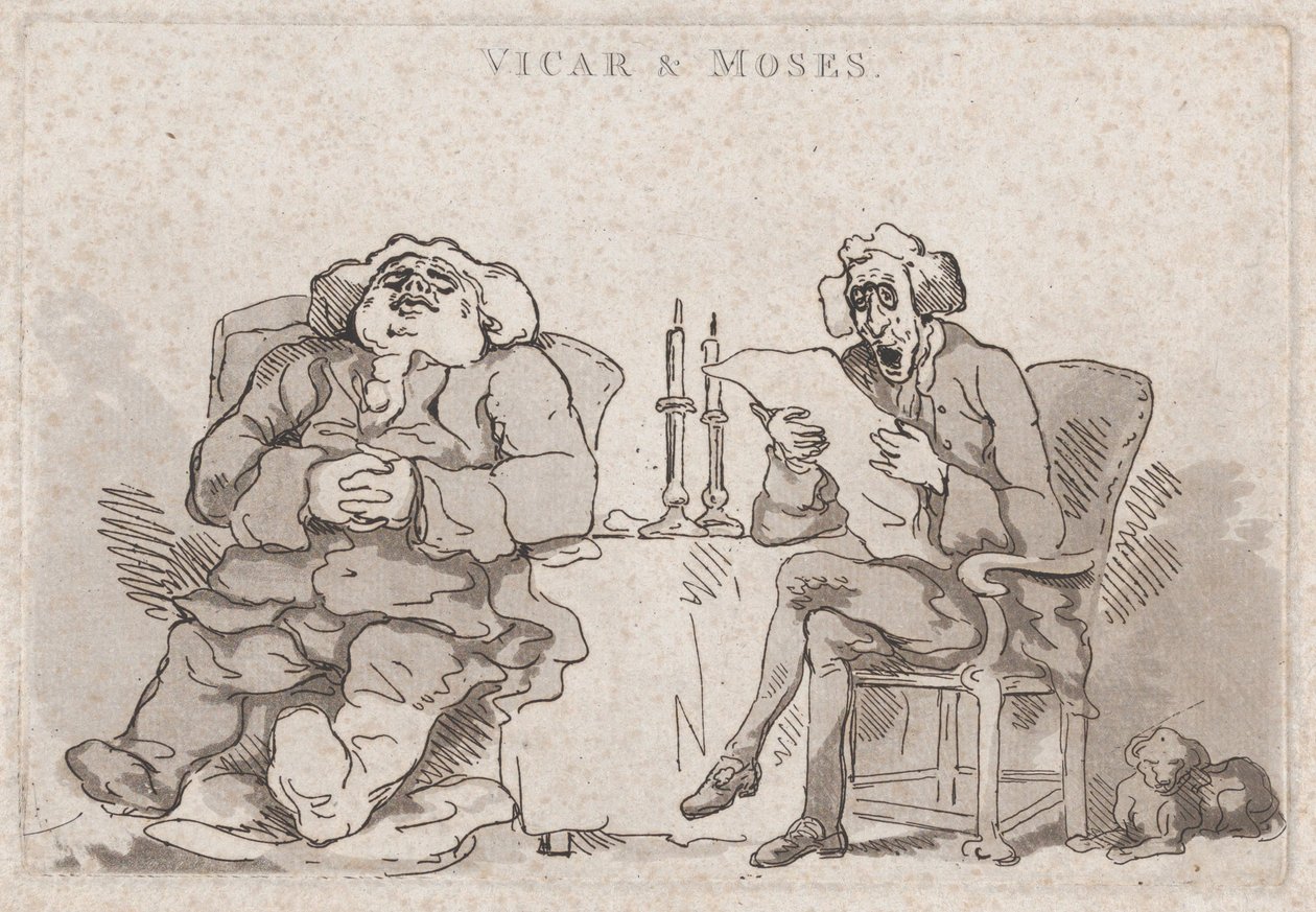 Dominee & Mozes, 1786 door Thomas Rowlandson