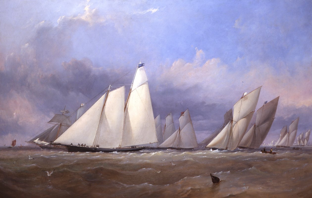 De America bij Cowes, 1852 door Thomas Sewell Robins