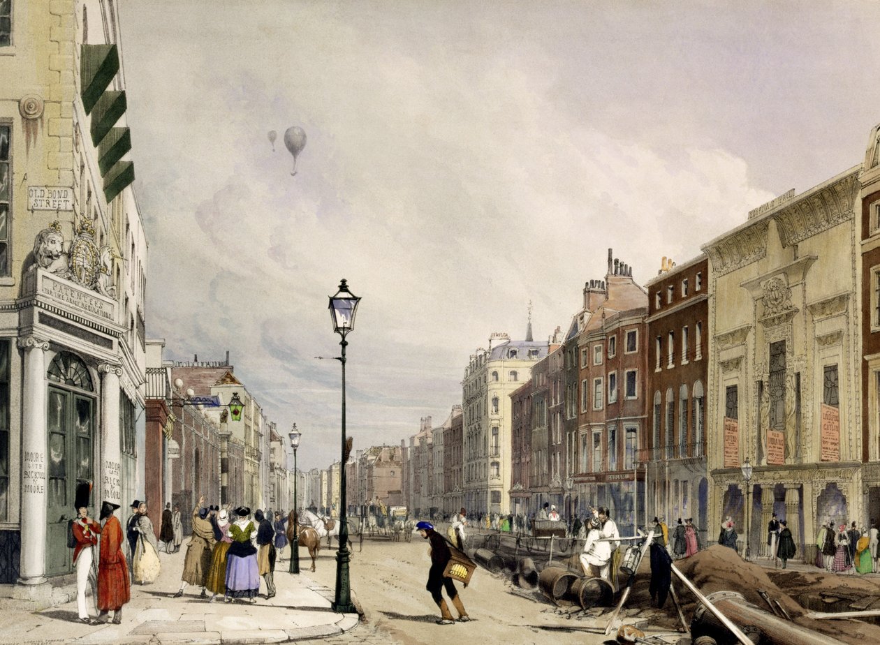 Piccadilly, 1842 door Thomas Shotter Boys