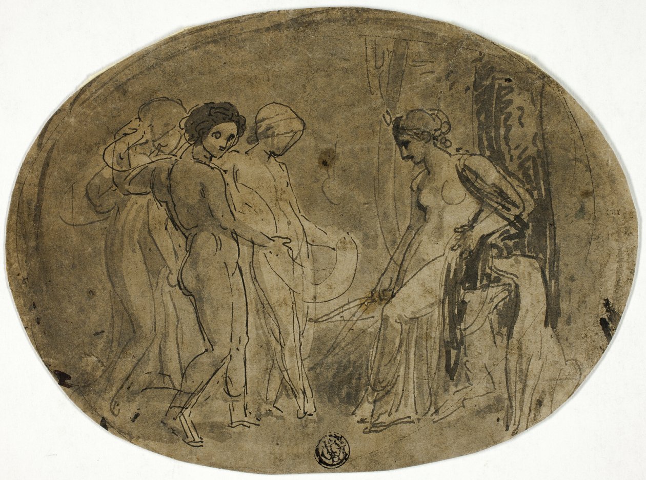 Diana en haar bedienden door Thomas Stothard
