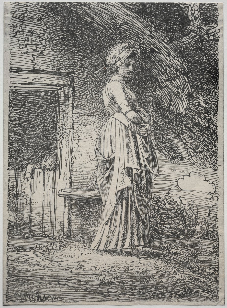 Specimens of Polyautography: De verloren appel, 1803 door Thomas Stothard
