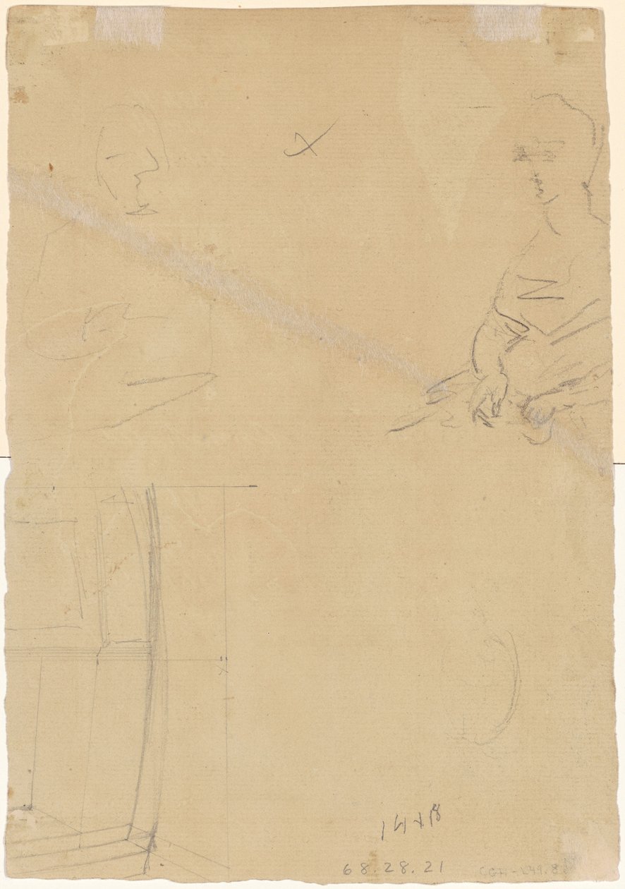 Figurenstudies (verso) door Thomas Sully
