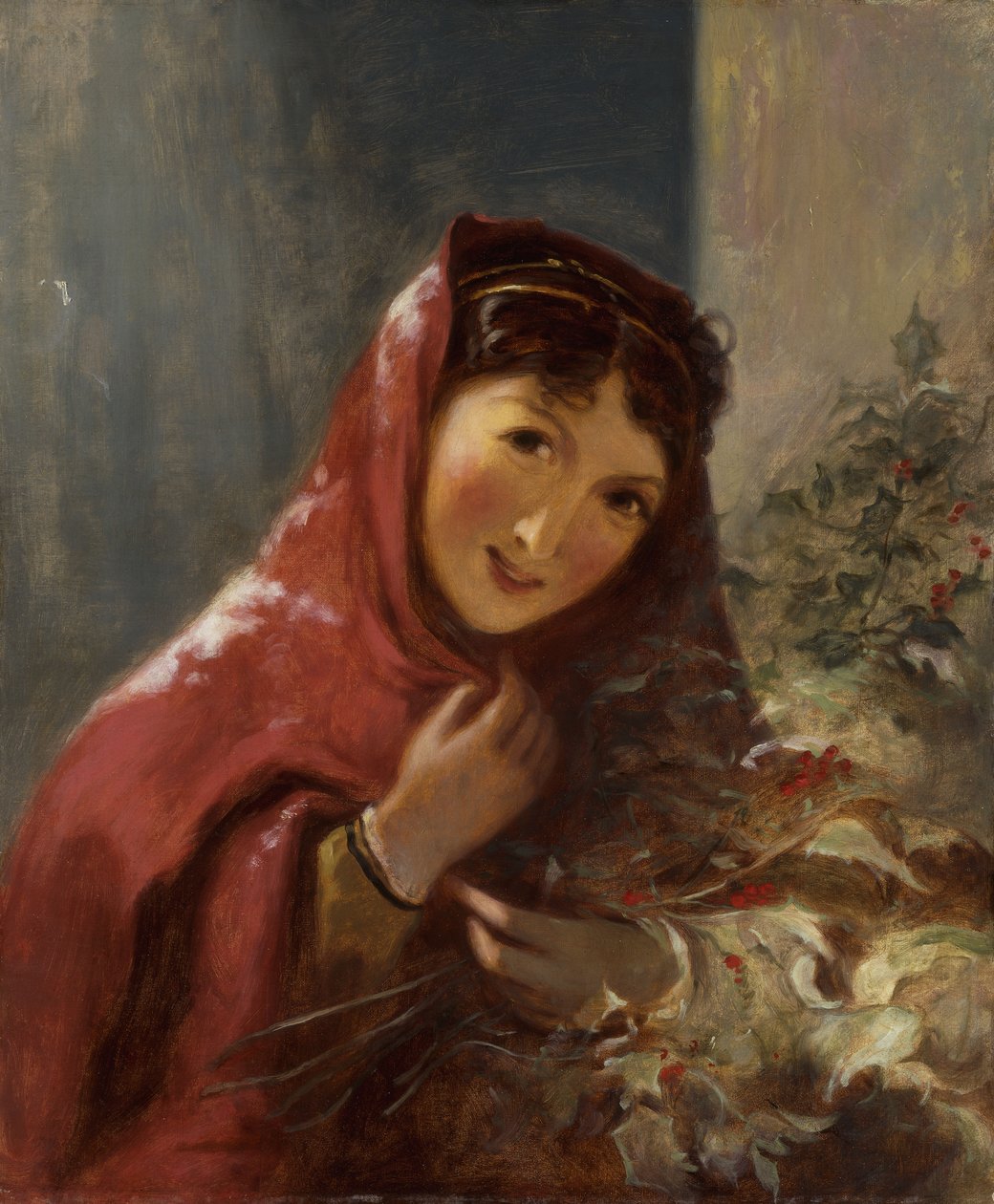 Dame die Hulsttakken Draagt, 1850 door Thomas Sully