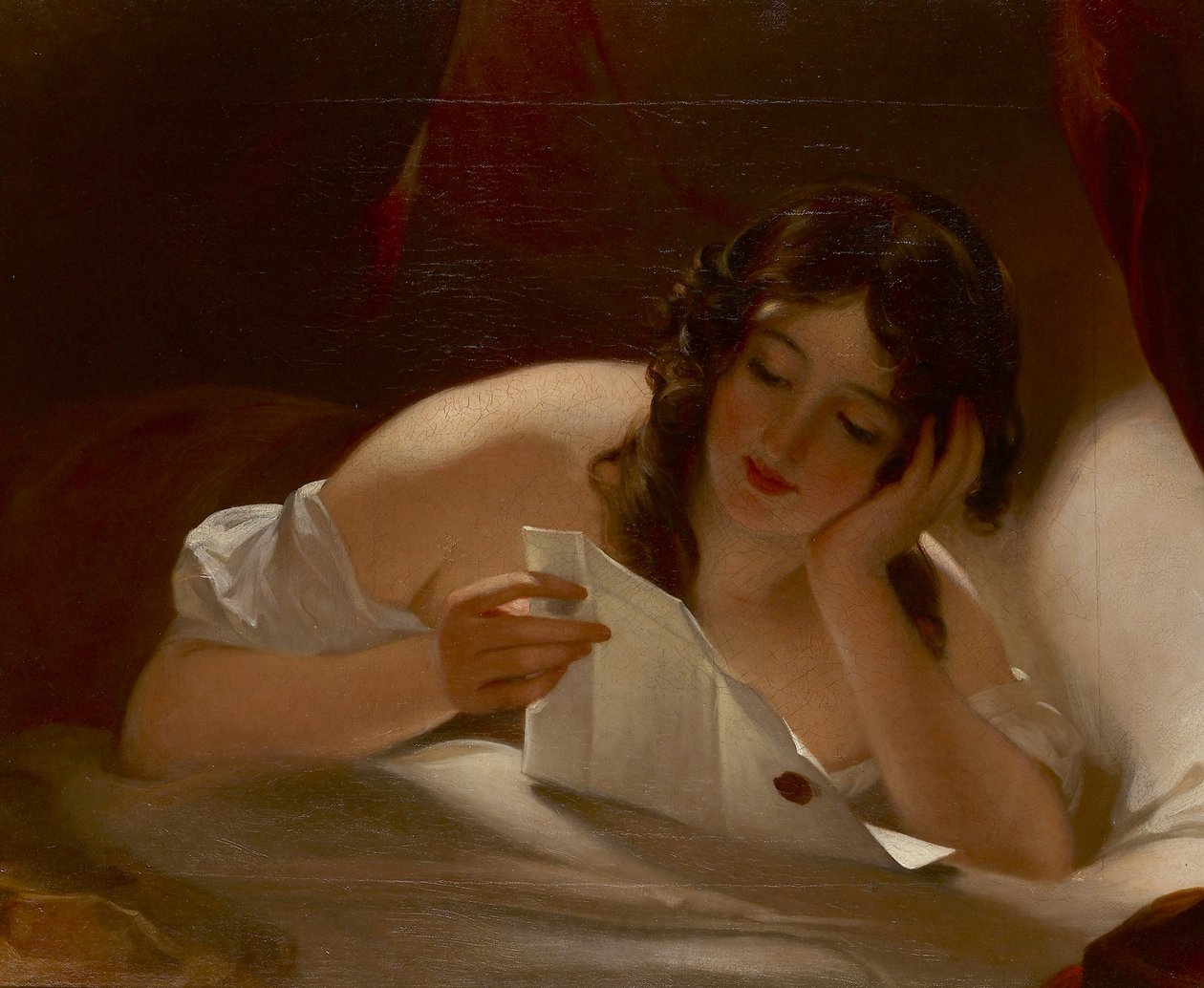 De liefdesbrief, 1834 door Thomas Sully