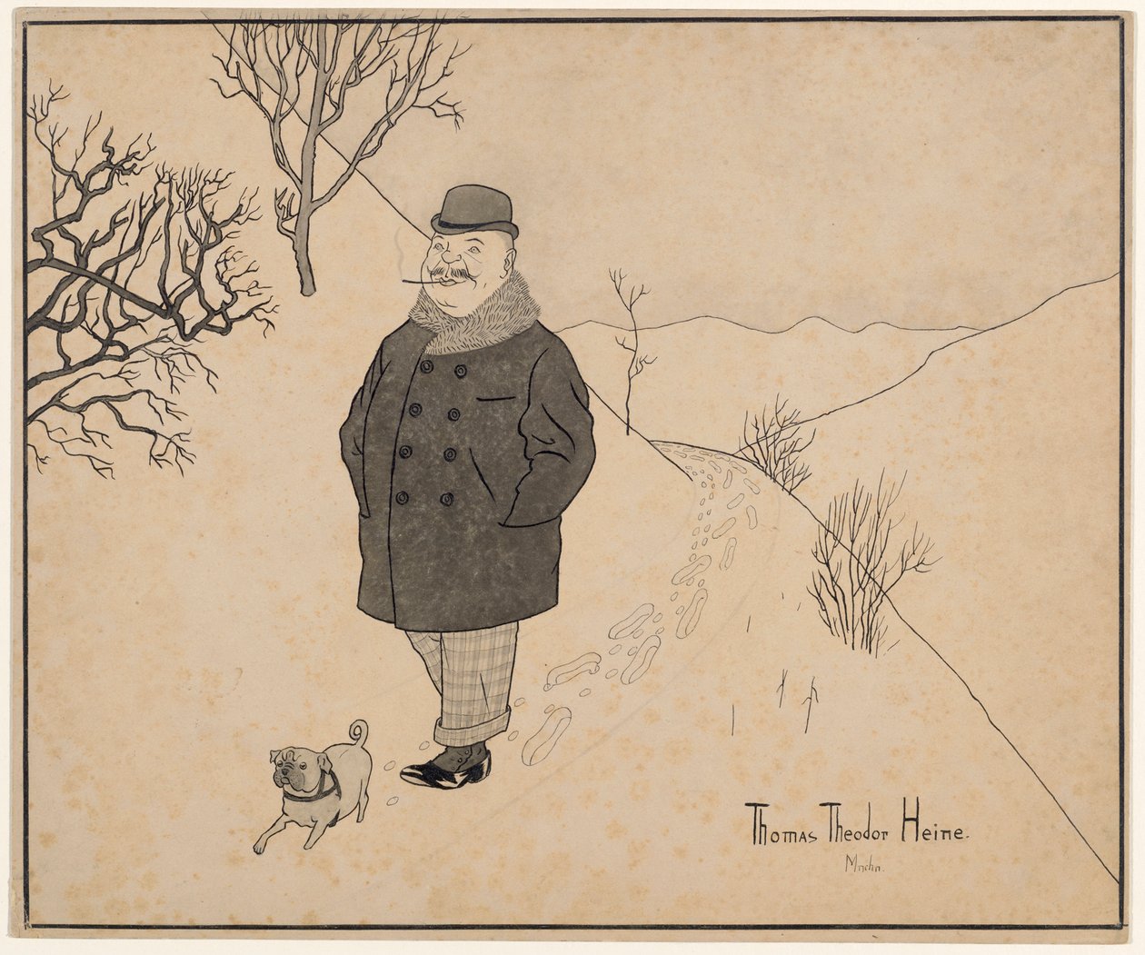 Winterwandeling door Thomas Theodor Heine