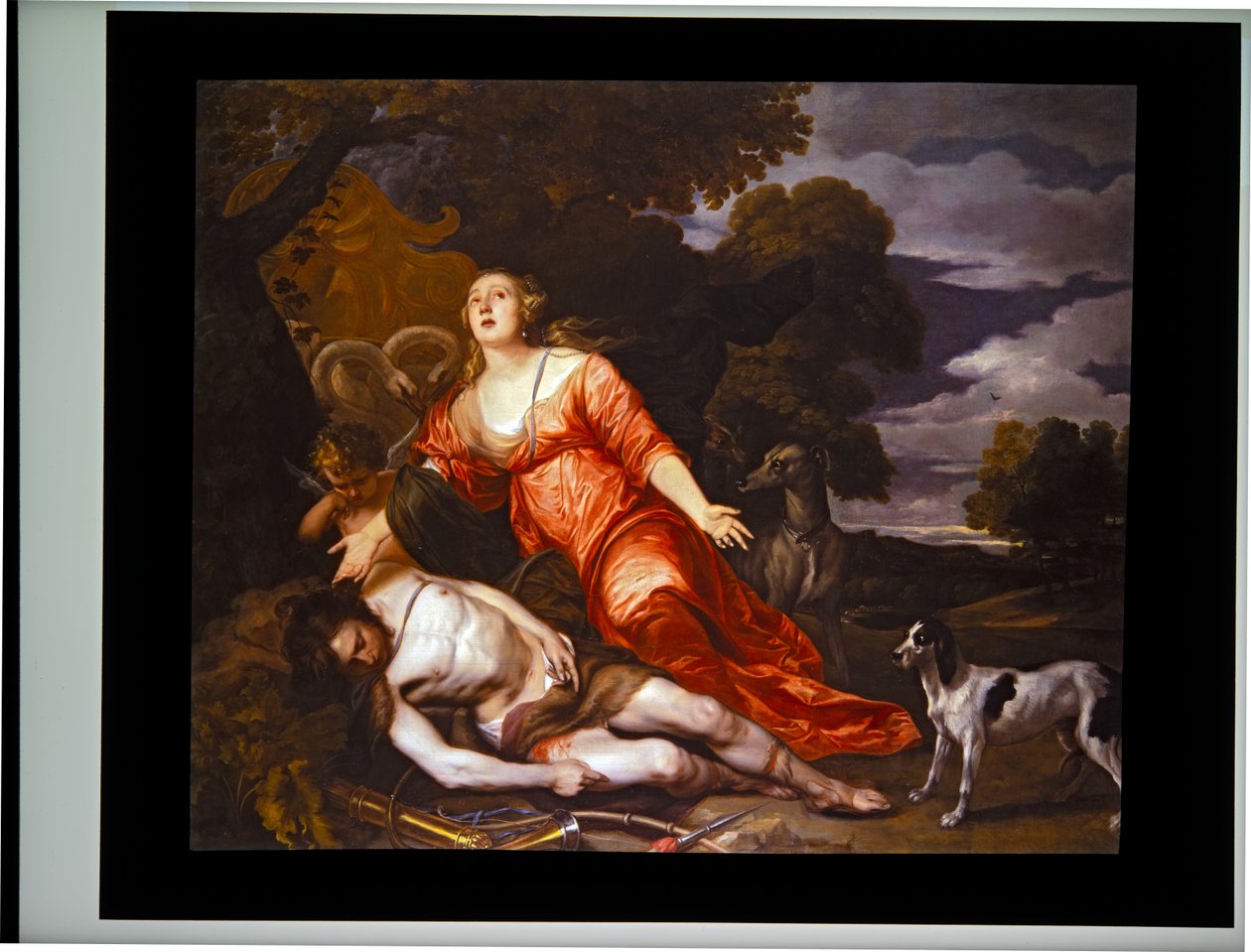 De dood van Adonis door Thomas Willeboirts Bosschaert