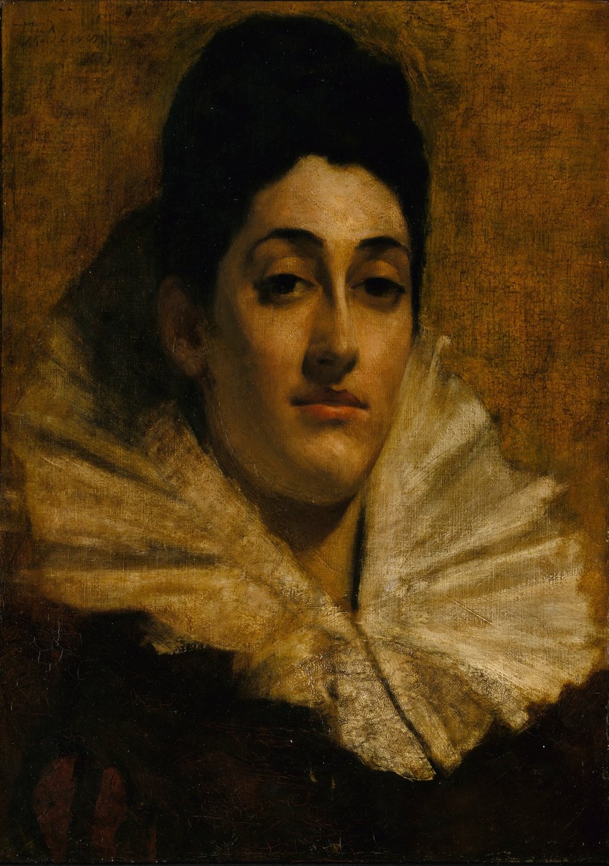 Portret van Frances C. Houston door Thomas Wilmer Dewing