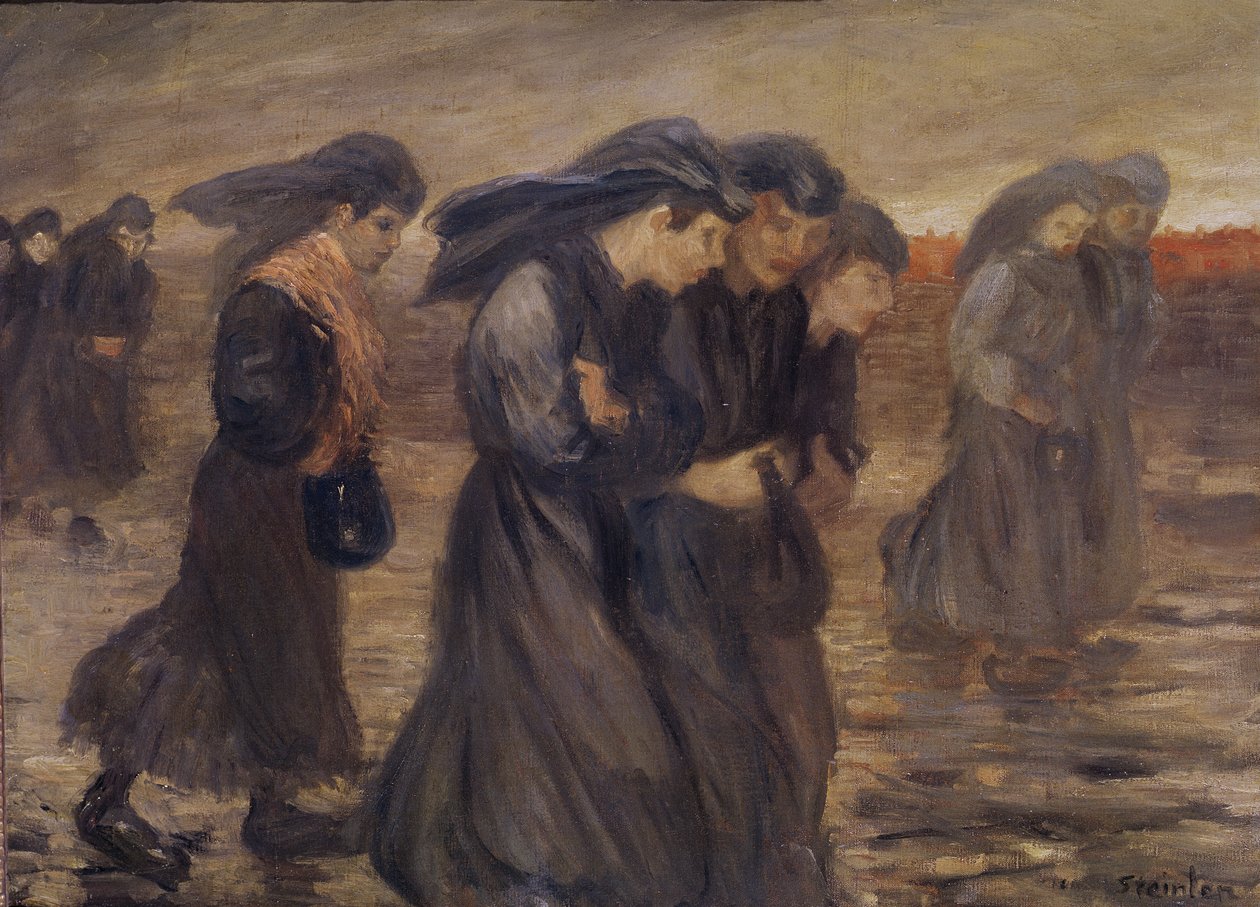 De kolenkeurders, 1905 door Théophile Alexandre Steinlen