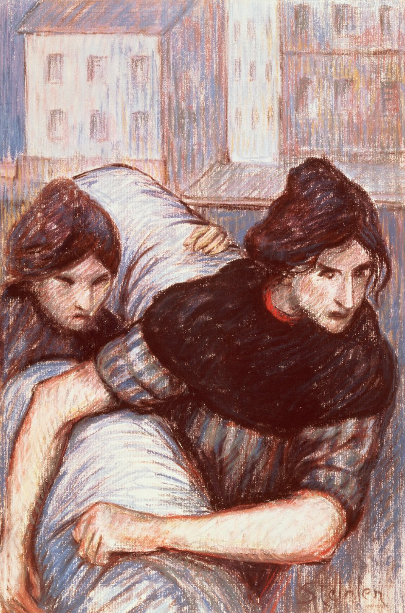 De wasvrouwen, 1898 door Théophile Alexandre Steinlen